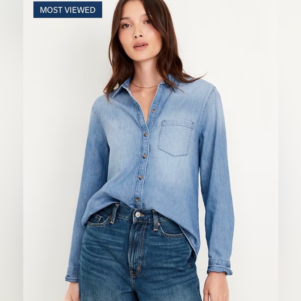 Chambray Denim Button Down